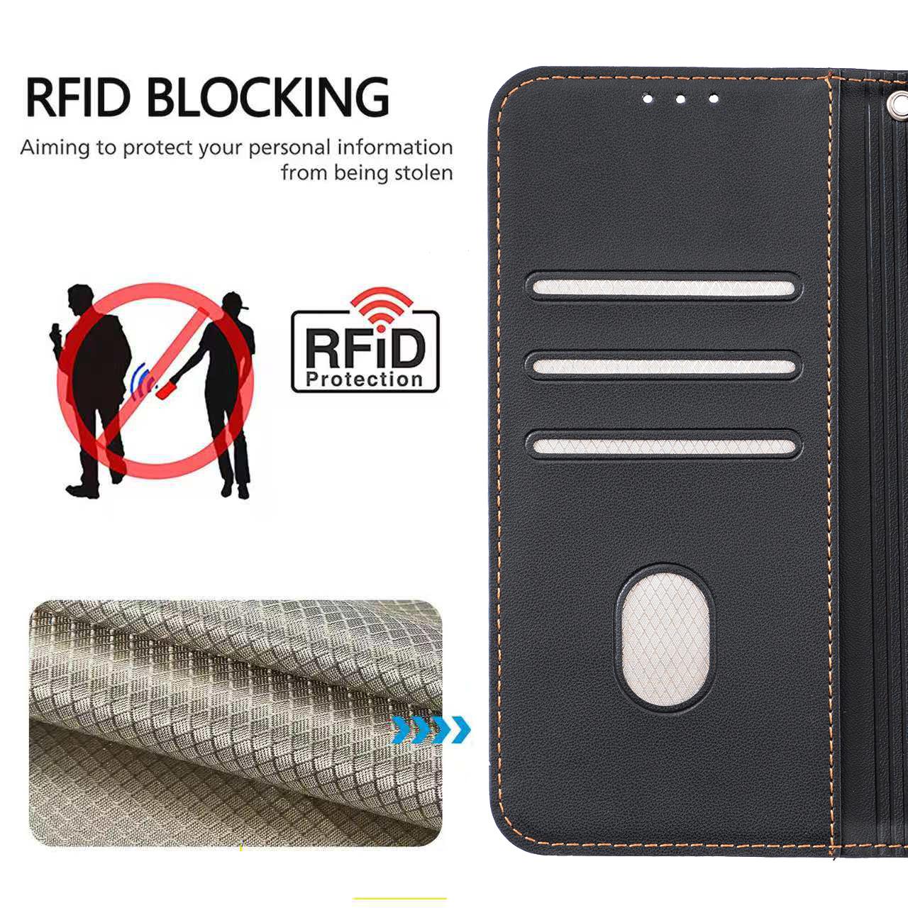 For Redmi K90 ProMax / Poco F8 Ultra Cat Butterfly Embossed RFID Vegan Leather Phone Case with Strap(Black)