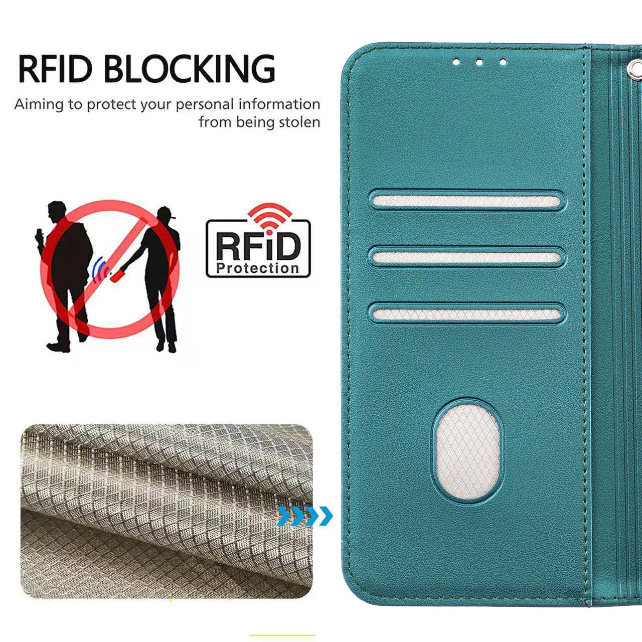 For Redmi K90 ProMax / Poco F8 Ultra Cat Butterfly Embossed RFID Vegan Leather Phone Case with Strap(Dark Green)