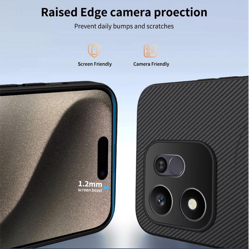 For Honor 600 Smart 5G WANLONFENG TQ Series Magnetic Carbon Fiber Texture PC Hybrid TPU Phone Case(Sapphire Blue)