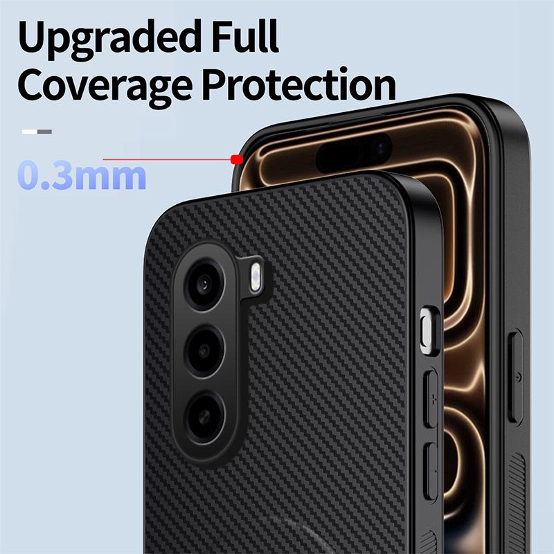 For OnePlus Turbo 6X / Realme P4x 5G WANLONFENG Kickstand Carbon Fiber Texture Magnetic Phone Case - Sapphire Blue - EDA009411804C