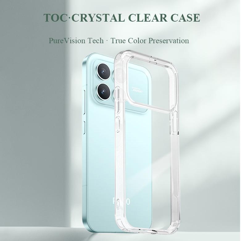 For Redmi K90/Poco F8 Pro 5G LeReach TOC Clear Series Dual-Composite Armor TPU + Acrylic Shockproof Phone Case(Transparent)