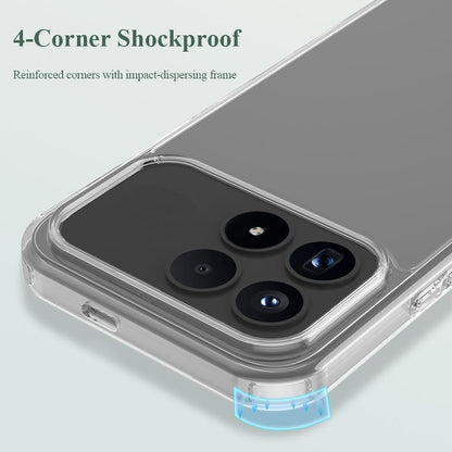 For Redmi K90/Poco F8 Pro 5G LeReach TOC Clear Series Dual-Composite Armor TPU + Acrylic Shockproof Phone Case(Transparent)