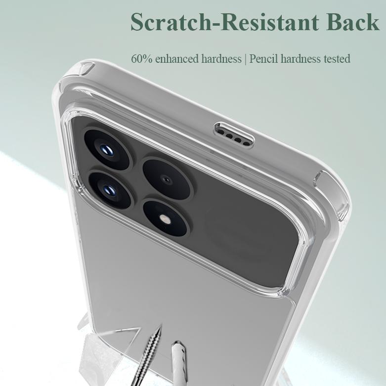 For Redmi K90/Poco F8 Pro 5G LeReach TOC Clear Series Dual-Composite Armor TPU + Acrylic Shockproof Phone Case(Transparent)