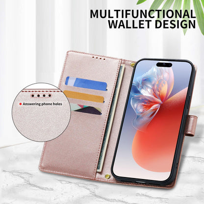 For Xiaomi Poco F8 Ultra / Redmi K90 Pro Max Cute Cats Magnetic Closure Vegan Leather Phone Case with Strap(Rose Gold)