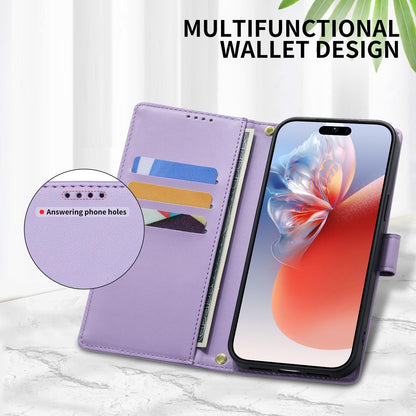 For Xiaomi Poco F8 Ultra / Redmi K90 Pro Max Cute Cats Magnetic Closure Vegan Leather Phone Case with Strap(Purple)