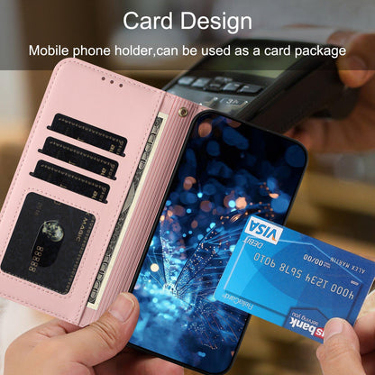 For Redmi K90 Pro Max / Poco F8 Ultra Glitter Butterfly Zipper Vegan Leather Phone Case with Wrist Strap(Pink)