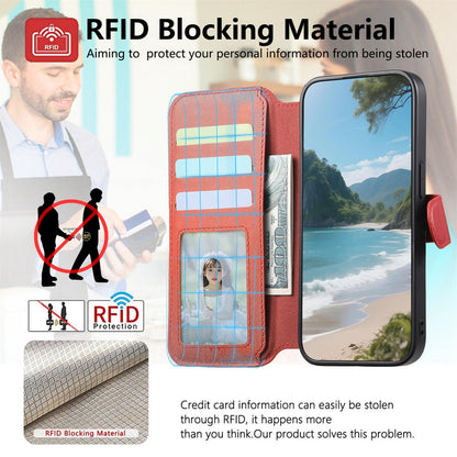 For Redmi K90 Pro Max / Poco F8 Ultra Twill Fabric MagSafe RFID Anti-theft Zipper Wallet Leather Phone Case(Orange)