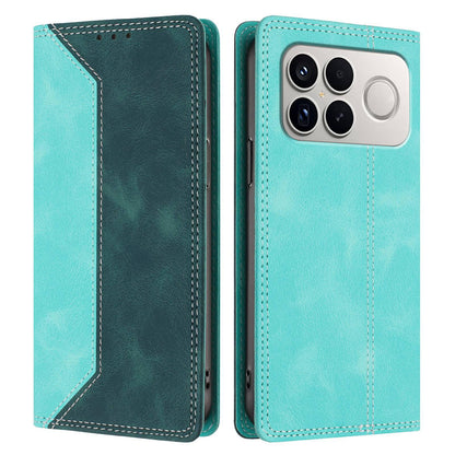 For Redmi K90 Pro Max / Poco F8 Ultra Skin Feel Two-tone RFID Blocking Vegan Leather Phone Case(Dark Green)