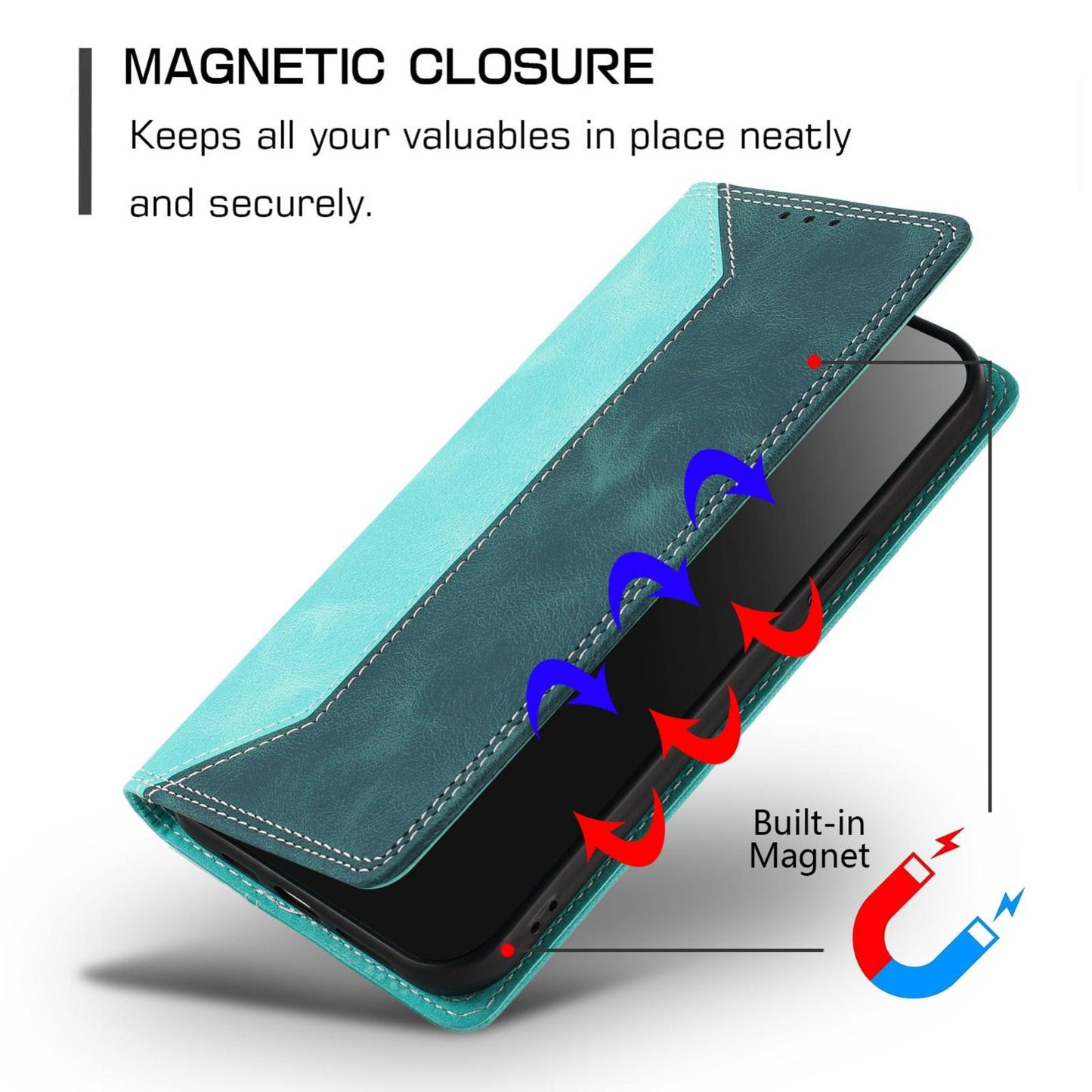 For Redmi K90 Pro Max / Poco F8 Ultra Skin Feel Two-tone RFID Blocking Vegan Leather Phone Case(Dark Green)