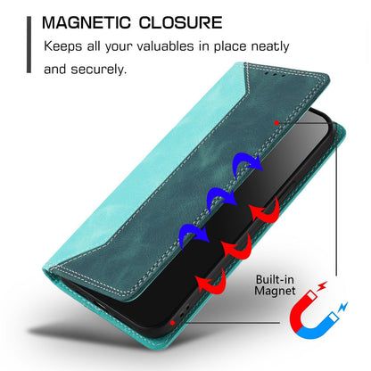 For Redmi K90 Pro Max / Poco F8 Ultra Skin Feel Two-tone RFID Blocking Vegan Leather Phone Case(Dark Green)