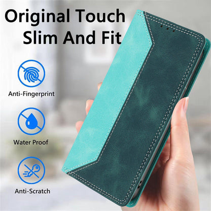 For Redmi K90 Pro Max / Poco F8 Ultra Skin Feel Two-tone RFID Blocking Vegan Leather Phone Case(Dark Green)