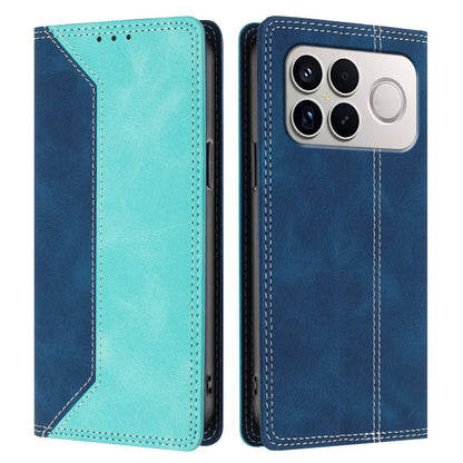 For Redmi K90 Pro Max / Poco F8 Ultra Skin Feel Two-tone RFID Blocking Vegan Leather Phone Case(Light Green)