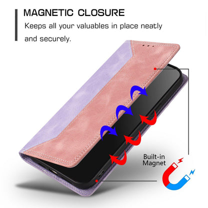 For Redmi K90 Pro Max / Poco F8 Ultra Skin Feel Two-tone RFID Blocking Vegan Leather Phone Case(Pink)