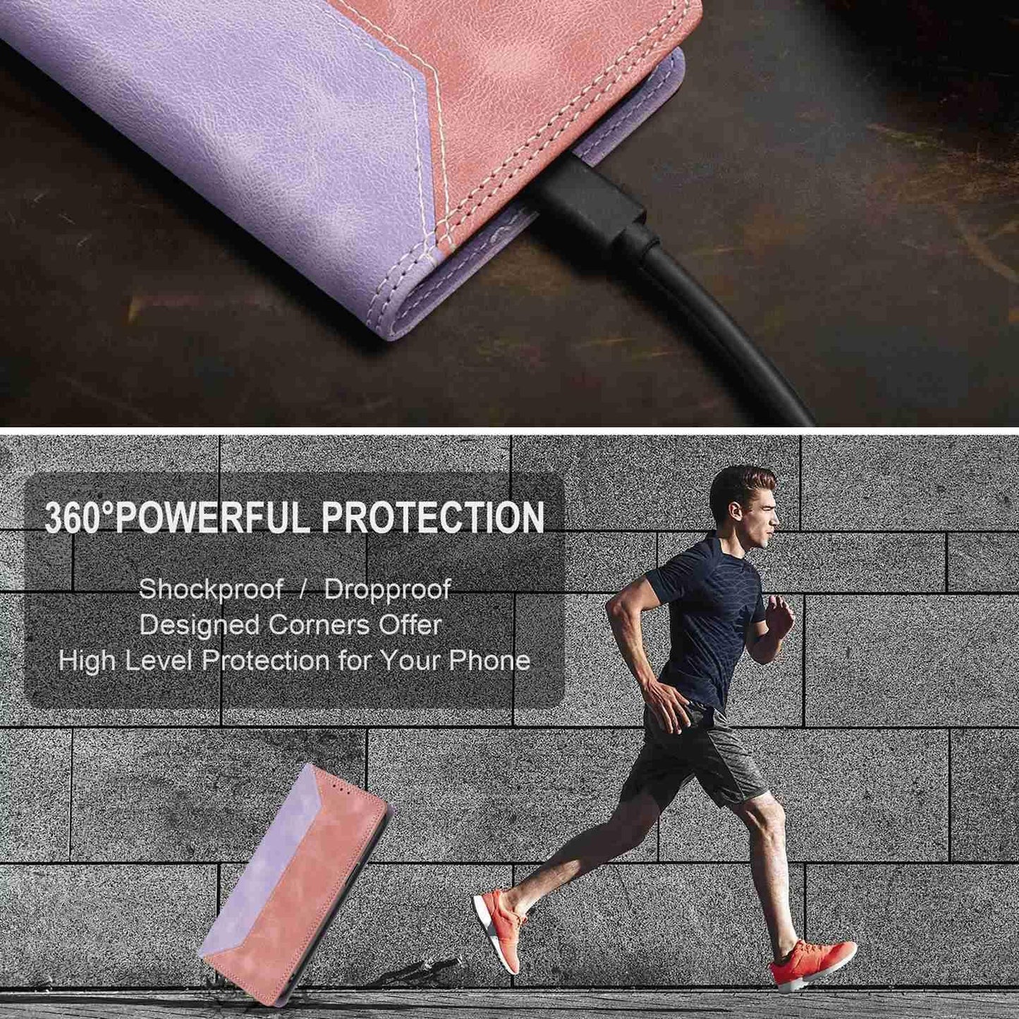 For Redmi K90 Pro Max / Poco F8 Ultra Skin Feel Two-tone RFID Blocking Vegan Leather Phone Case(Pink)