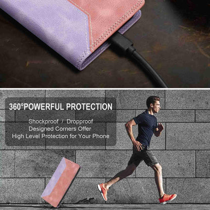 For Redmi K90 Pro Max / Poco F8 Ultra Skin Feel Two-tone RFID Blocking Vegan Leather Phone Case(Pink)