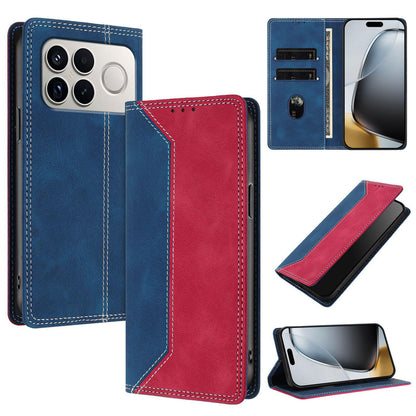 For Redmi K90 Pro Max / Poco F8 Ultra Skin Feel Two-tone RFID Blocking Vegan Leather Phone Case(Red)