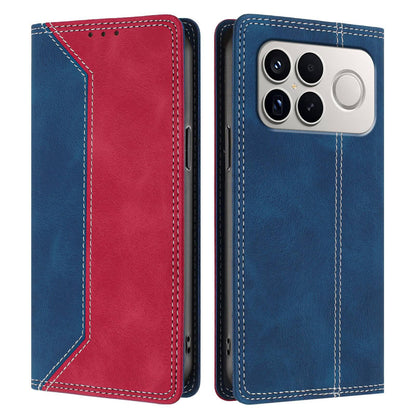 For Redmi K90 Pro Max / Poco F8 Ultra Skin Feel Two-tone RFID Blocking Vegan Leather Phone Case(Red)