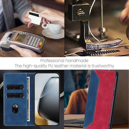 For Redmi K90 Pro Max / Poco F8 Ultra Skin Feel Two-tone RFID Blocking Vegan Leather Phone Case(Red)