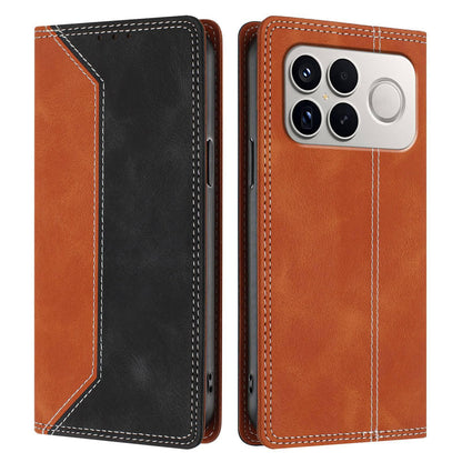 For Redmi K90 Pro Max / Poco F8 Ultra Skin Feel Two-tone RFID Blocking Vegan Leather Phone Case(Black)