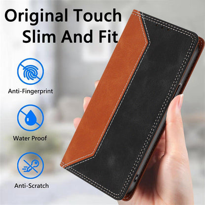 For Redmi K90 Pro Max / Poco F8 Ultra Skin Feel Two-tone RFID Blocking Vegan Leather Phone Case(Black)