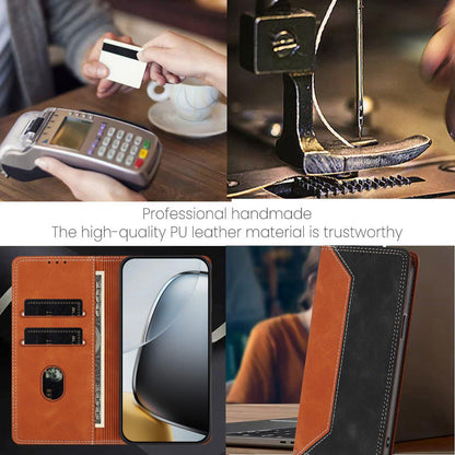 For Redmi K90 Pro Max / Poco F8 Ultra Skin Feel Two-tone RFID Blocking Vegan Leather Phone Case(Black)