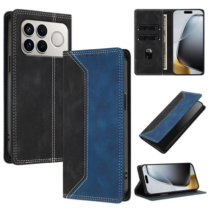 For Redmi K90 Pro Max / Poco F8 Ultra Skin Feel Two-tone RFID Blocking Vegan Leather Phone Case(Blue)