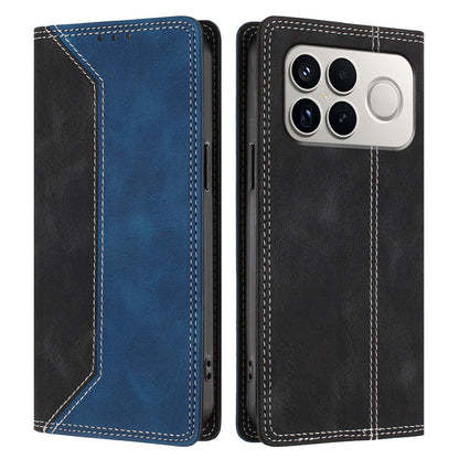 For Redmi K90 Pro Max / Poco F8 Ultra Skin Feel Two-tone RFID Blocking Vegan Leather Phone Case(Blue)
