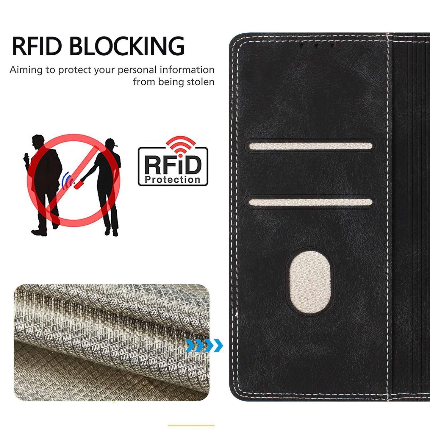 For Redmi K90 Pro Max / Poco F8 Ultra Skin Feel Two-tone RFID Blocking Vegan Leather Phone Case(Blue)