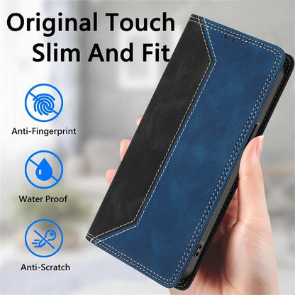 For Redmi K90 Pro Max / Poco F8 Ultra Skin Feel Two-tone RFID Blocking Vegan Leather Phone Case(Blue)