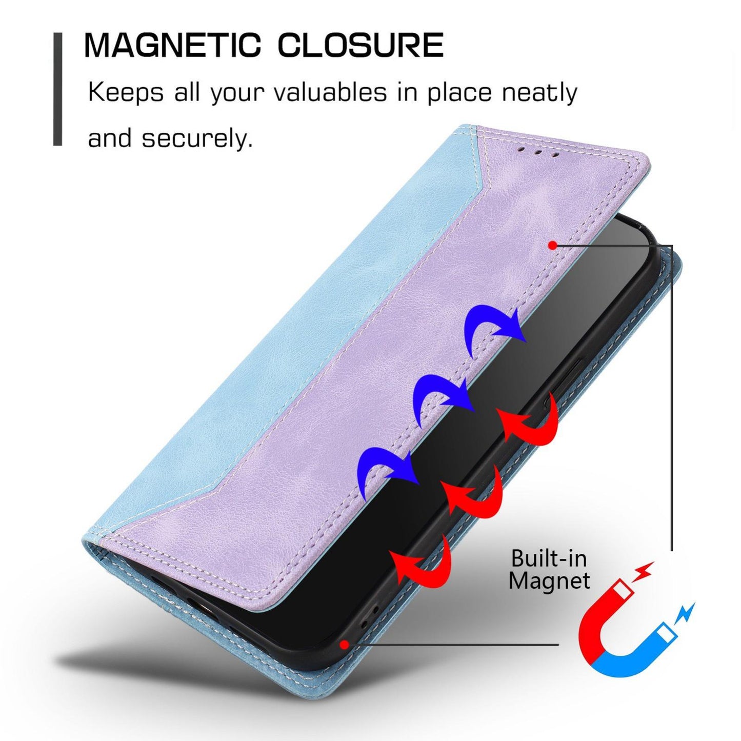 For Redmi K90 Pro Max / Poco F8 Ultra Skin Feel Two-tone RFID Blocking Vegan Leather Phone Case(Purple)