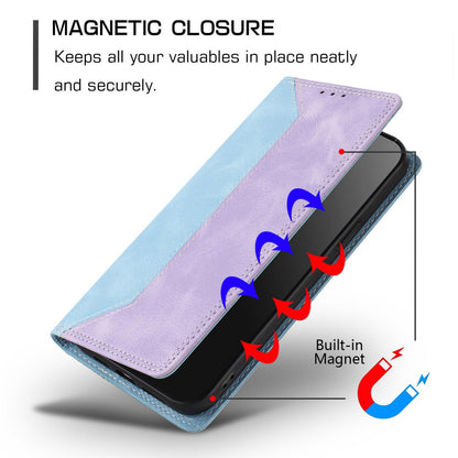 For Redmi K90 Pro Max / Poco F8 Ultra Skin Feel Two-tone RFID Blocking Vegan Leather Phone Case(Purple)