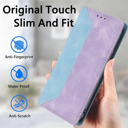 For Redmi K90 Pro Max / Poco F8 Ultra Skin Feel Two-tone RFID Blocking Vegan Leather Phone Case(Purple)