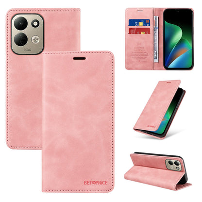 For Redmi 17 5G / 4G Global 170mm BETOPNICE Suction RFID Anti-theft Leather Phone Case(Pink)