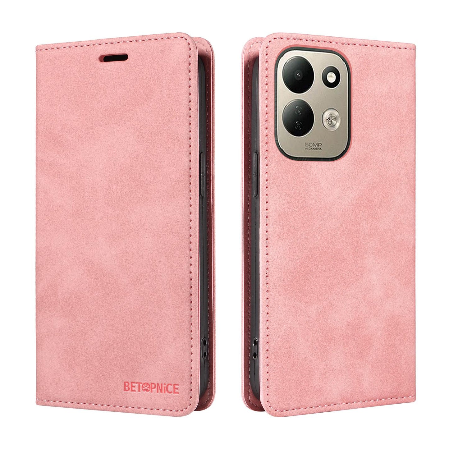 For Redmi 17 5G / 4G Global 170mm BETOPNICE Suction RFID Anti-theft Leather Phone Case(Pink)