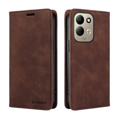 For Redmi 17 5G / 4G Global 170mm BETOPNICE Suction RFID Anti-theft Leather Phone Case(Brown)