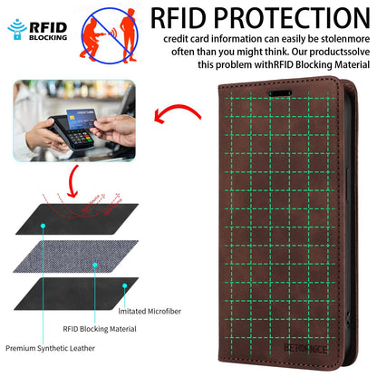 For Redmi 17 5G / 4G Global 170mm BETOPNICE Suction RFID Anti-theft Leather Phone Case(Brown)
