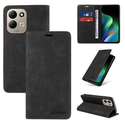 For Redmi 17 5G / 4G Global 170mm BETOPNICE Suction RFID Anti-theft Leather Phone Case(Black)