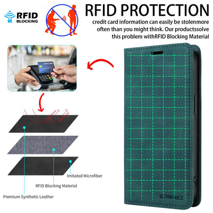 For Redmi 17 5G / 4G Global 170mm BETOPNICE Suction RFID Anti-theft Leather Phone Case(Green)