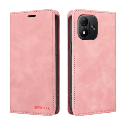 For Redmi Note 17 5G / 4G Global 171mm BETOPNICE Suction RFID Anti-theft Leather Phone Case(Pink)