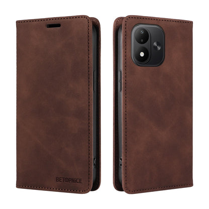 For Redmi Note 17 5G / 4G Global 171mm BETOPNICE Suction RFID Anti-theft Leather Phone Case(Brown)