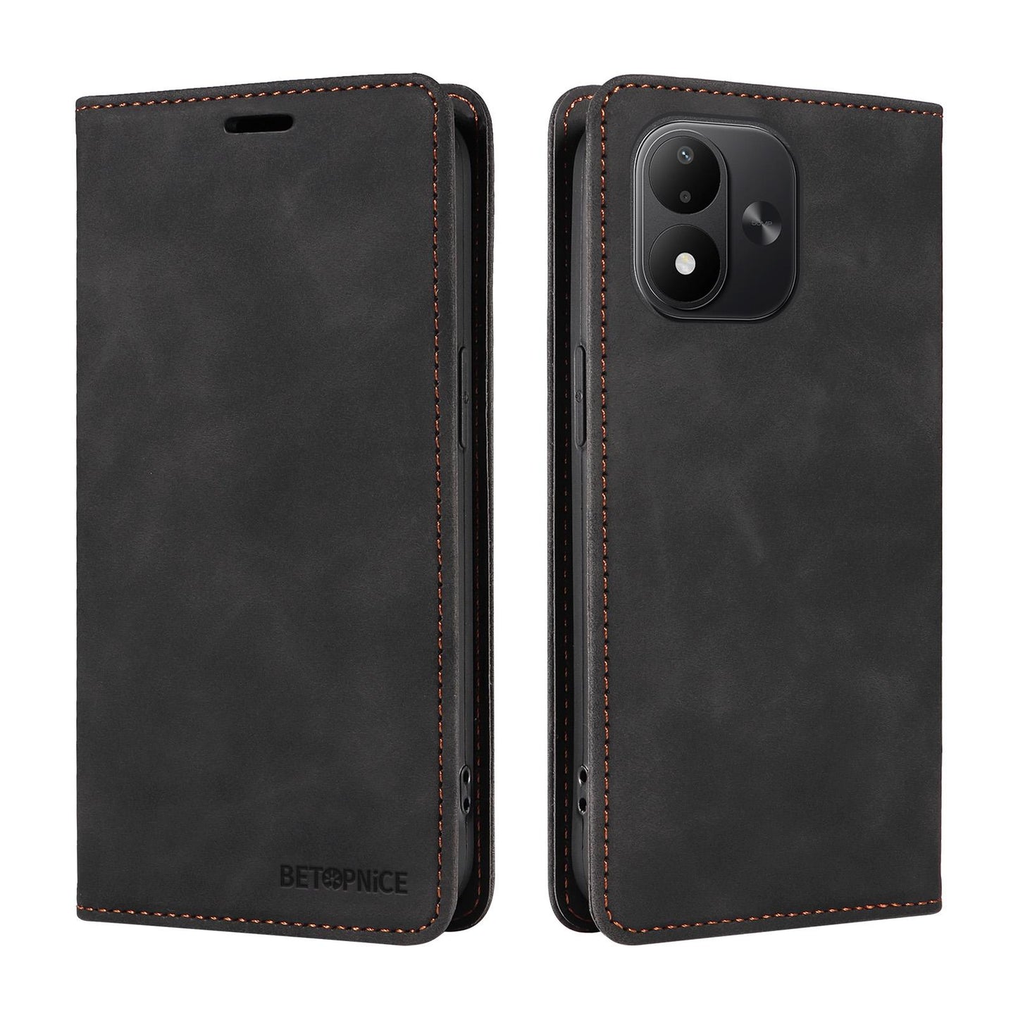 For Redmi Note 17 5G / 4G Global 171mm BETOPNICE Suction RFID Anti-theft Leather Phone Case(Black)