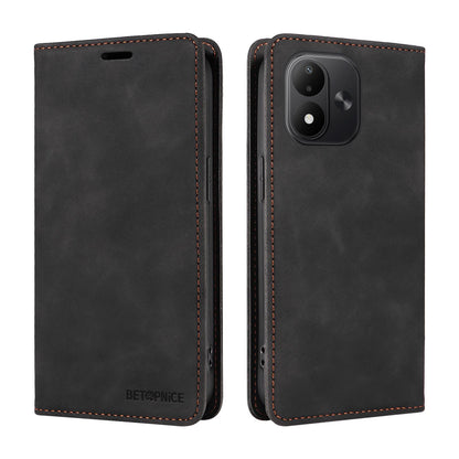 For Redmi Note 17 5G / 4G Global 171mm BETOPNICE Suction RFID Anti-theft Leather Phone Case(Black)