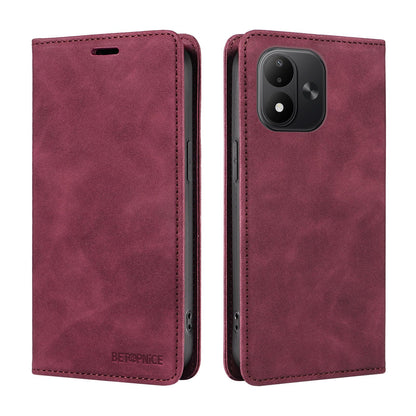 For Redmi Note 17 5G / 4G Global 171mm BETOPNICE Suction RFID Anti-theft Leather Phone Case(Wine Red)