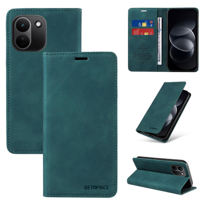 For Redmi Note 17 Pro+ 5G Global 163mm BETOPNICE Suction RFID Anti-theft Leather Phone Case(Green)