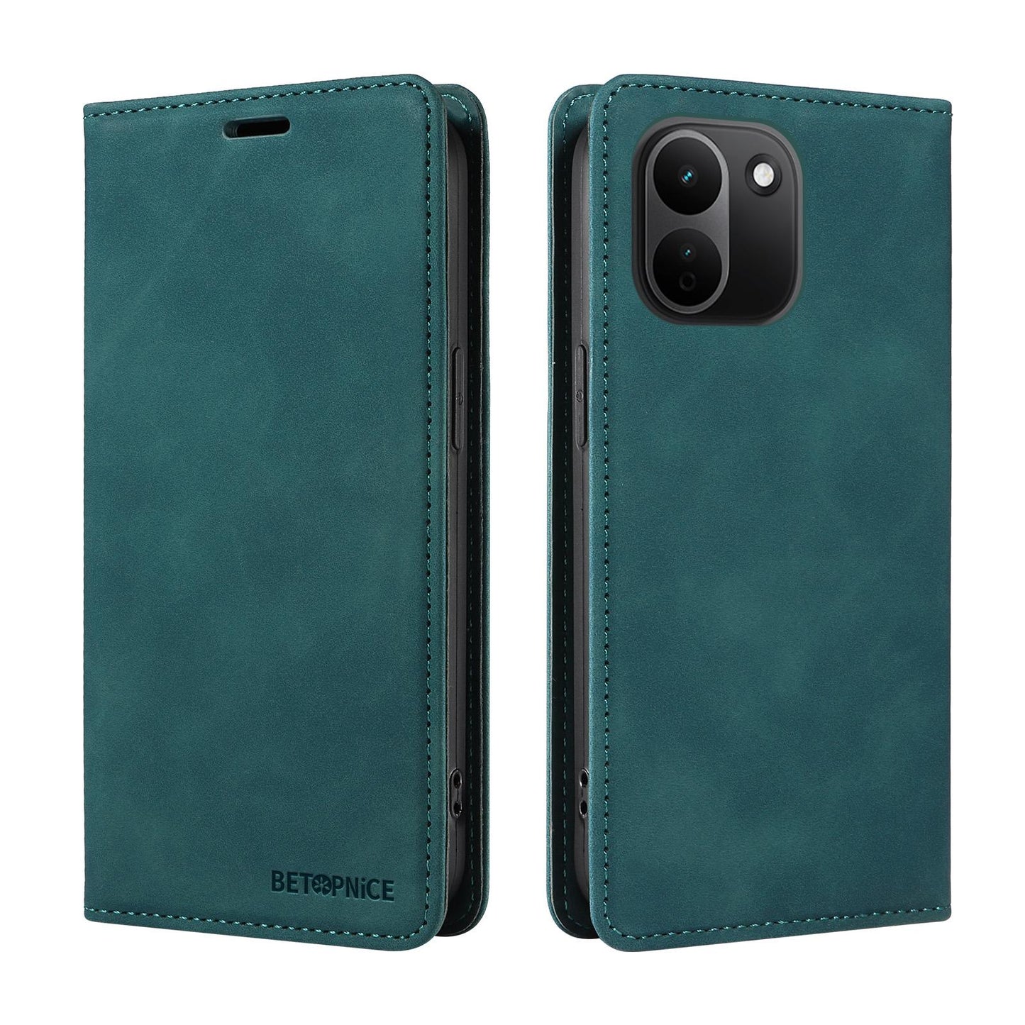 For Redmi Note 17 Pro+ 5G Global 163mm BETOPNICE Suction RFID Anti-theft Leather Phone Case(Green)