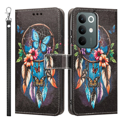 For Realme C100 / C100i / C100x 4G Painted Pattern Vegan Leather Phone Case with Strap - Dreamcatcher - EDA009449624G