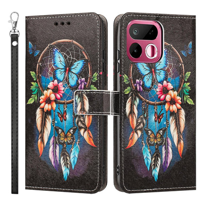 For Realme 16T 5G Painted Pattern Vegan Leather Phone Case with Strap - Dreamcatcher - EDA009449625G