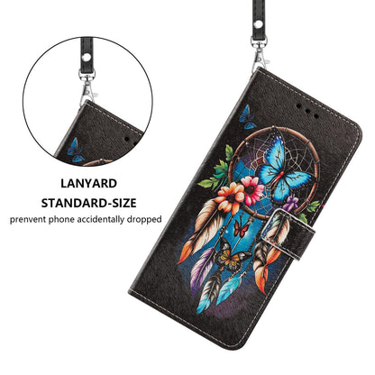 For Realme 16T 5G Painted Pattern Vegan Leather Phone Case with Strap - Dreamcatcher - EDA009449625G