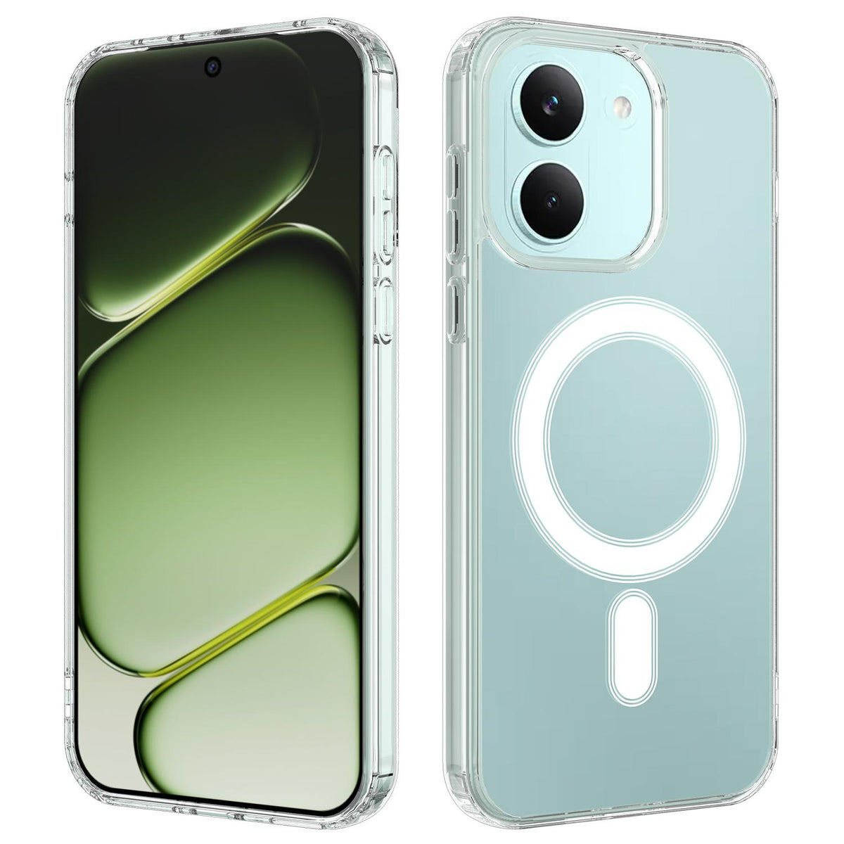 For Redmi Turbo 5 / Poco X8 Pro 5G MagSafe Clear Acrylic PC Hybrid TPU Phone Case - Transparent - EDA009450808A