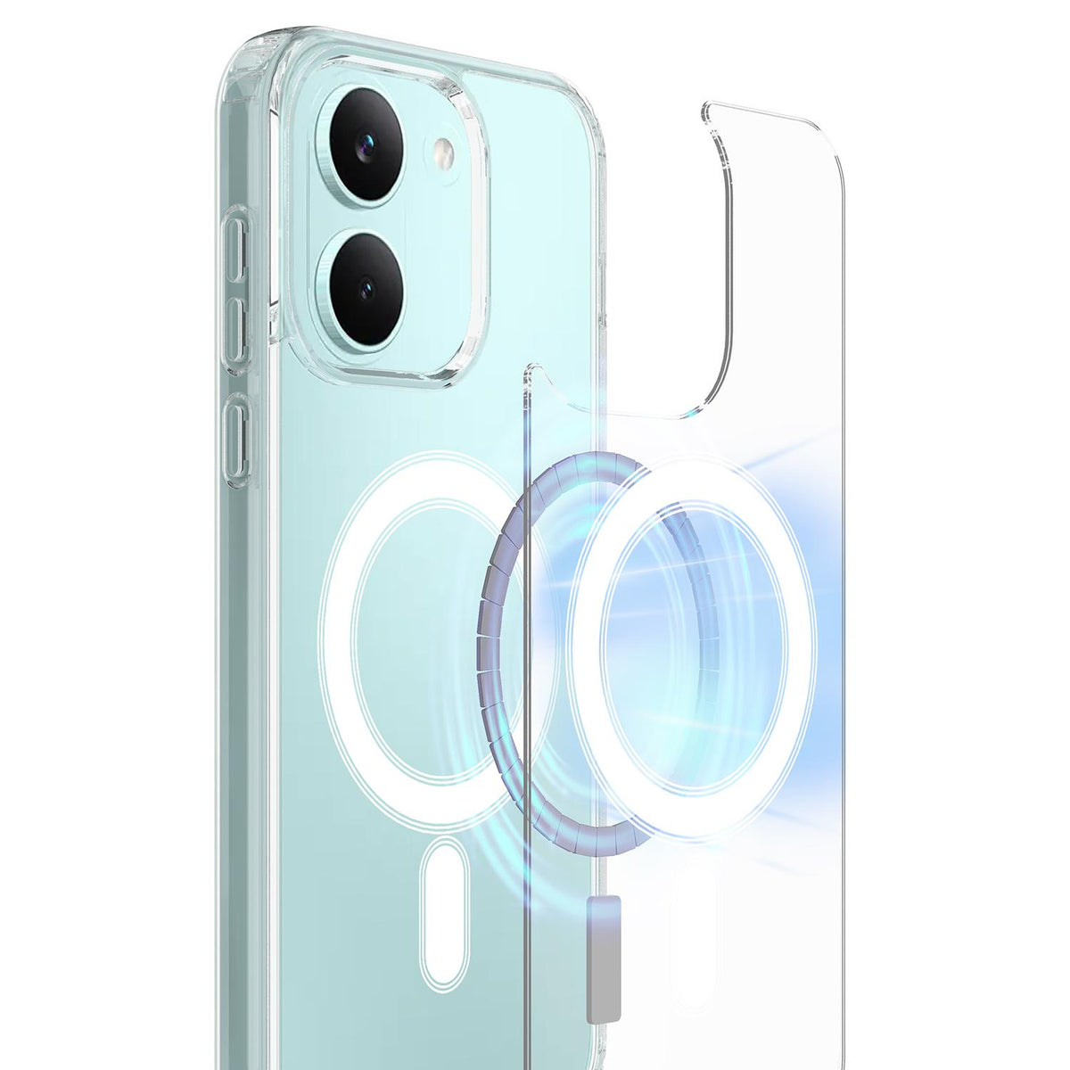 For Redmi Turbo 5 / Poco X8 Pro 5G MagSafe Clear Acrylic PC Hybrid TPU Phone Case - Transparent - EDA009450808A